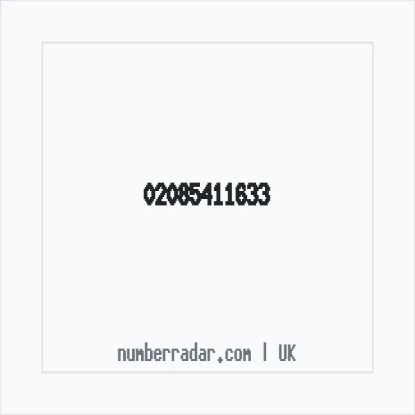 Reverse number check for +44 20 8541 1633 — who called me?