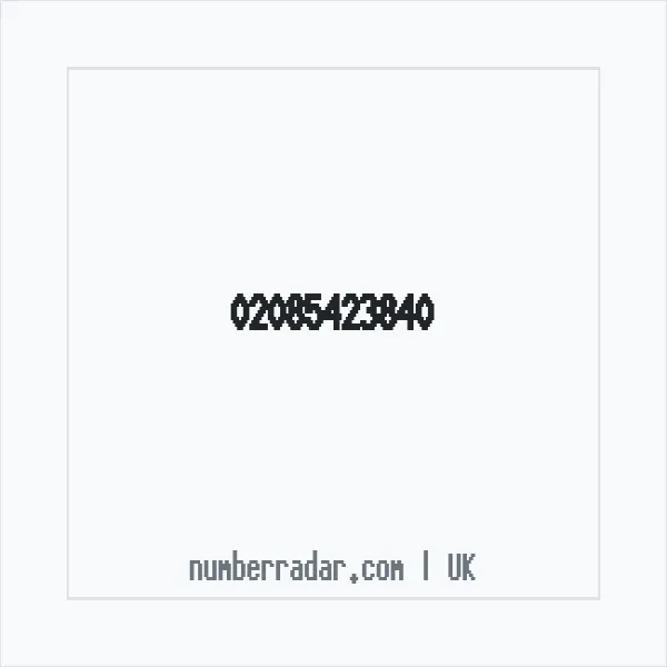 Reverse number check for +44 20 8542 3840 — who called me?