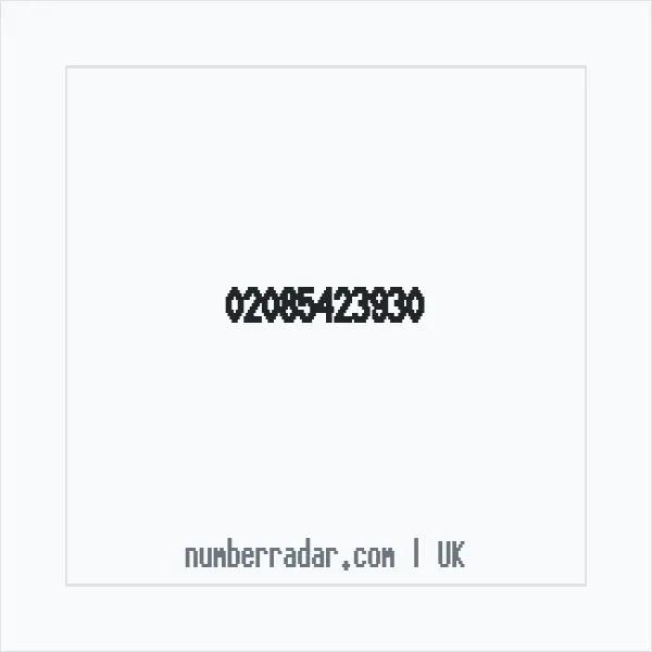 Reverse number check for +44 20 8542 3930 — who called me?
