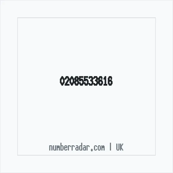 Reverse number check for +44 20 8553 3616 — who called me?