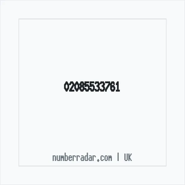 Reverse number check for +44 20 8553 3761 — who called me?