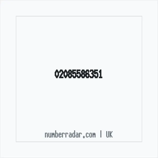 Reverse number check for +44 20 8558 6351 — who called me?