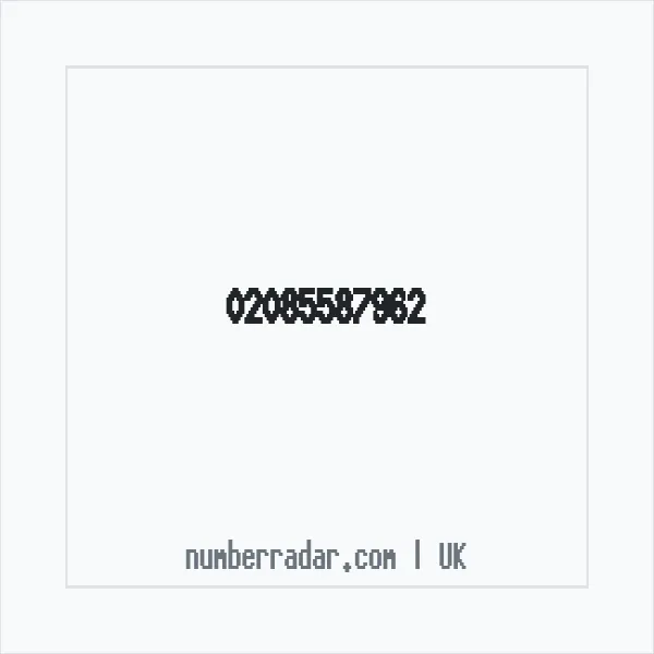 Reverse number check for +44 20 8558 7962 — who called me?