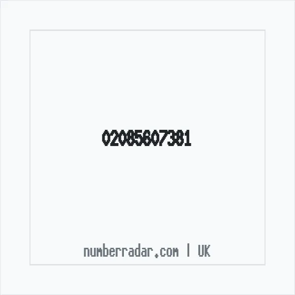 Reverse number check for +44 20 8560 7381 — who called me?