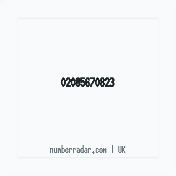 Reverse number check for +44 20 8567 0823 — who called me?