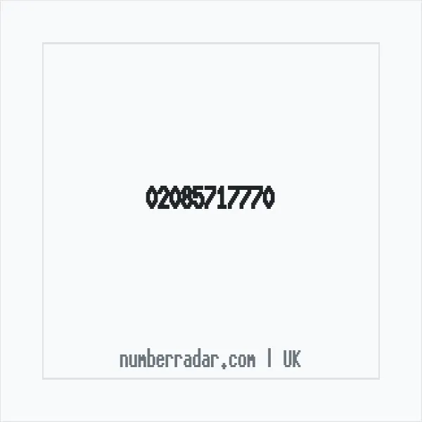 Reverse number check for +44 20 8571 7770 — who called me?
