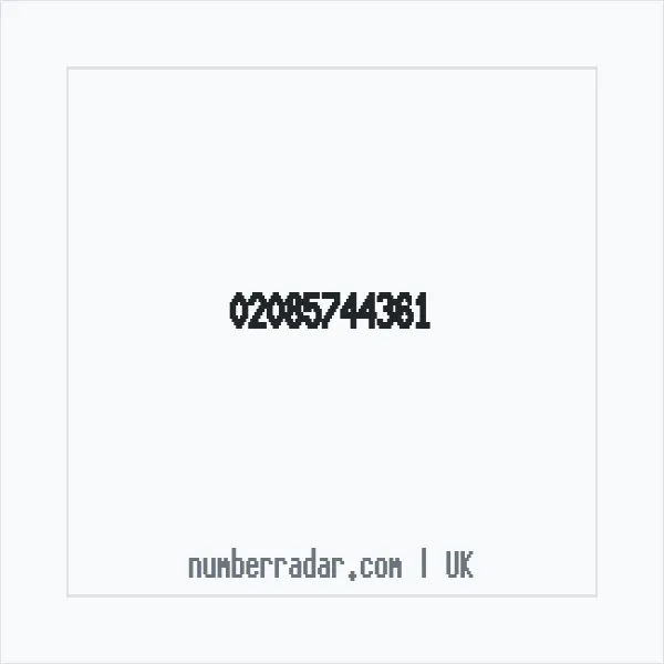 Reverse number check for +44 20 8574 4361 — who called me?