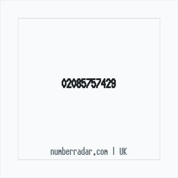 Reverse number check for +44 20 8575 7429 — who called me?