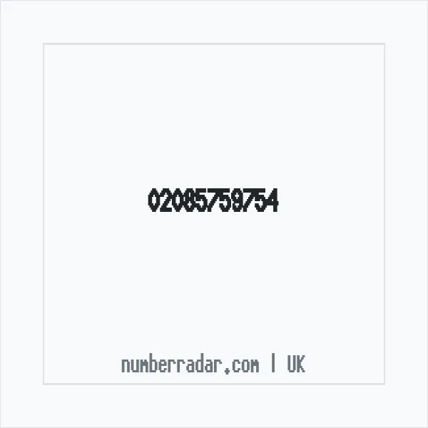 Reverse number check for +44 20 8575 9754 — who called me?