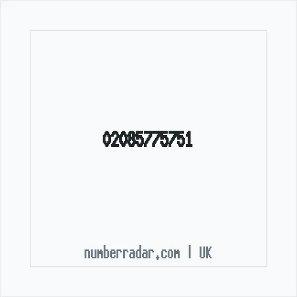 Reverse number check for +44 20 8577 5751 — who called me?