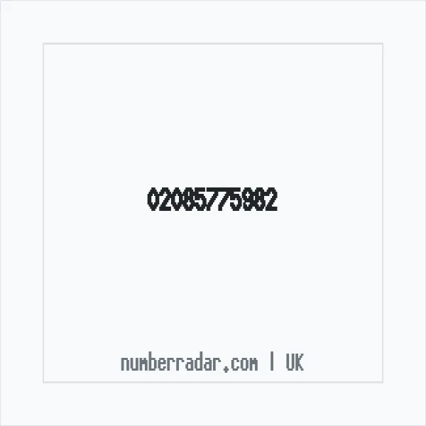 Reverse number check for +44 20 8577 5982 — who called me?