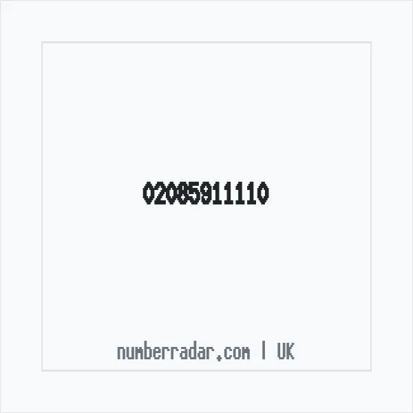Reverse number check for +44 20 8591 1110 — who called me?