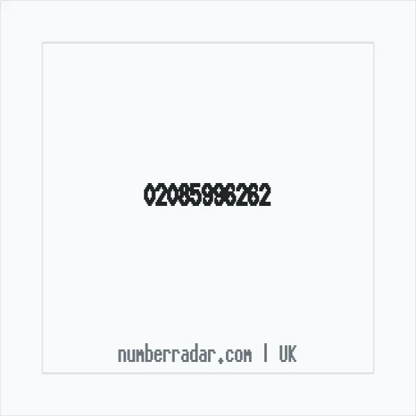 Reverse number check for +44 20 8599 6262 — who called me?