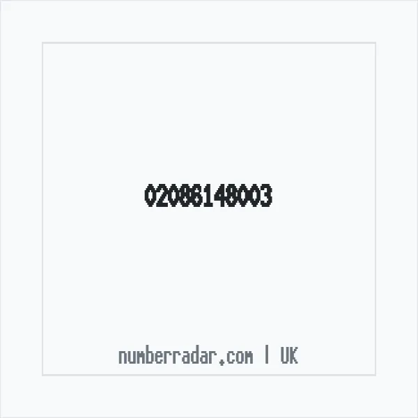 Reverse number check for +44 20 8614 8003 — who called me?