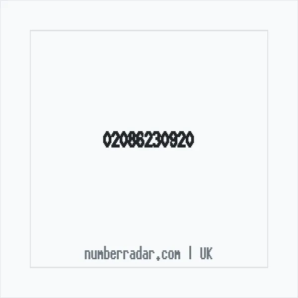 Reverse number check for +44 20 8623 0920 — who called me?