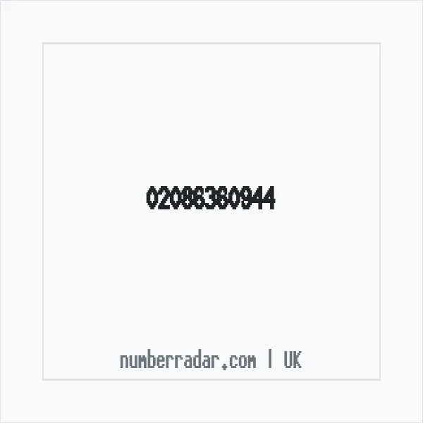 Reverse number check for +44 20 8636 0944 — who called me?