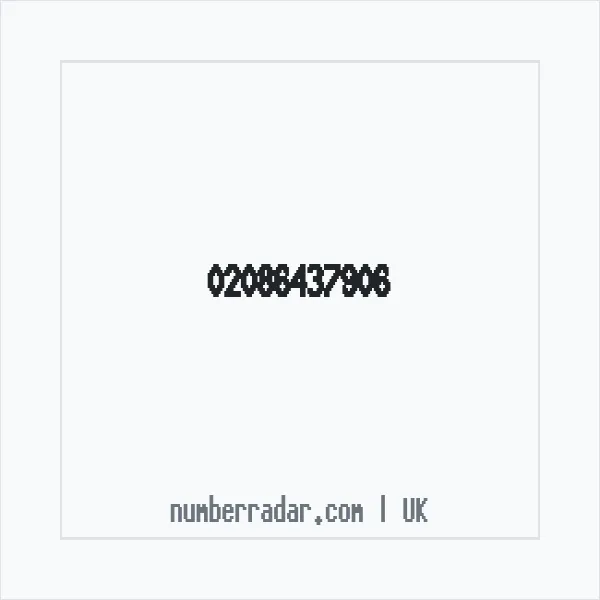 Reverse number check for +44 20 8643 7906 — who called me?