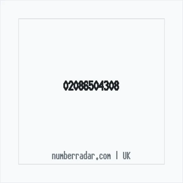 Reverse number check for +44 20 8650 4308 — who called me?