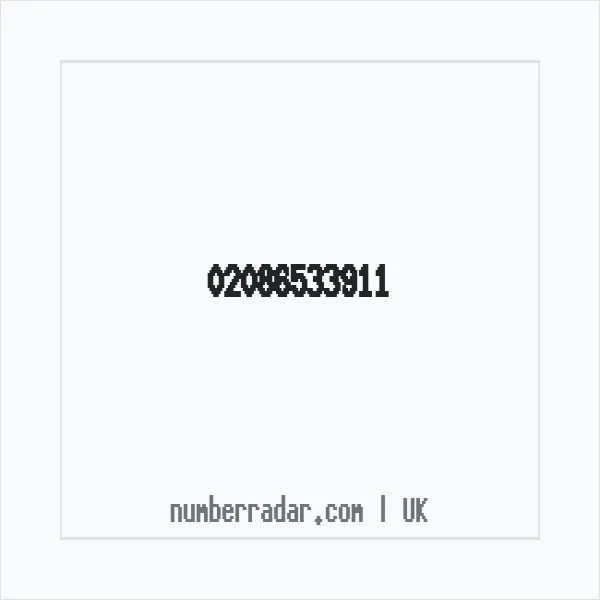 Reverse number check for +44 20 8653 3911 — who called me?