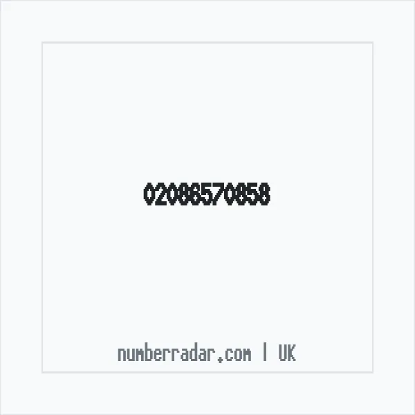 Reverse number check for +44 20 8657 0858 — who called me?