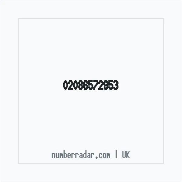 Reverse number check for +44 20 8657 2953 — who called me?