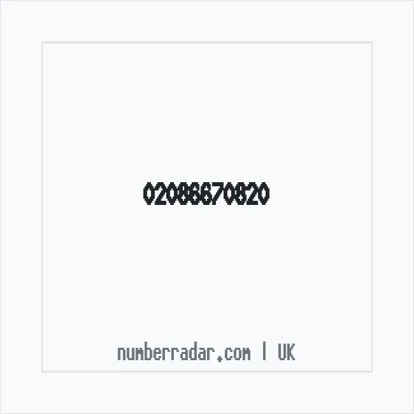 Reverse number check for +44 20 8667 0820 — who called me?