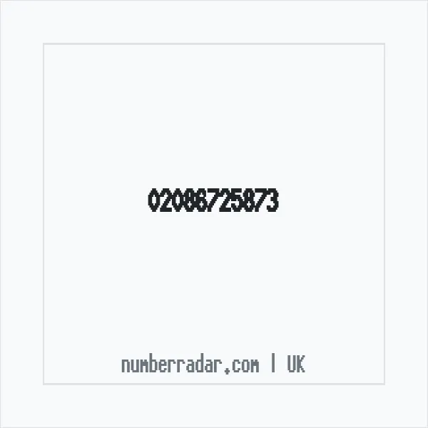 Reverse number check for +44 20 8672 5873 — who called me?