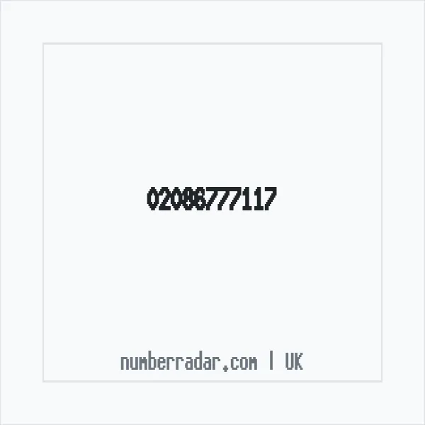 Reverse number check for +44 20 8677 7117 — who called me?