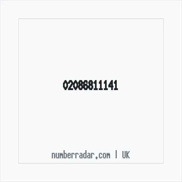 Reverse number check for +44 20 8681 1141 — who called me?