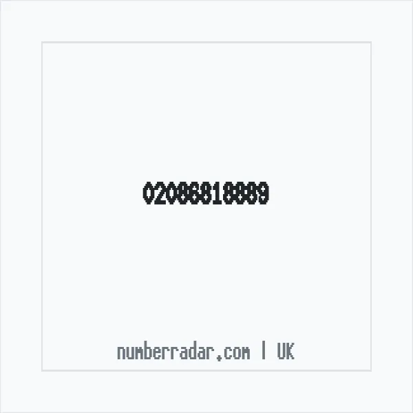 Reverse number check for +44 20 8681 8889 — who called me?