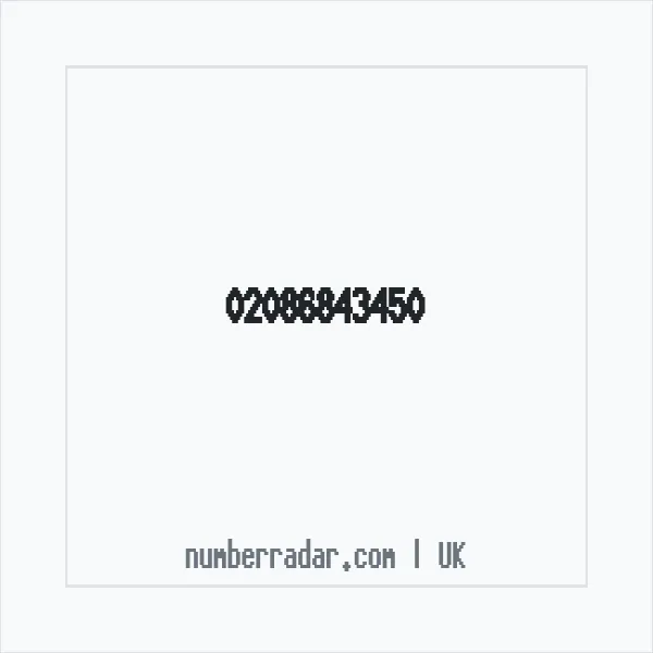 Reverse number check for +44 20 8684 3450 — who called me?