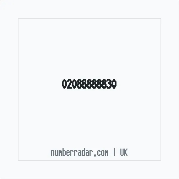 Reverse number check for +44 20 8688 8830 — who called me?