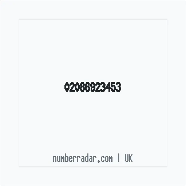 Reverse number check for +44 20 8692 3453 — who called me?