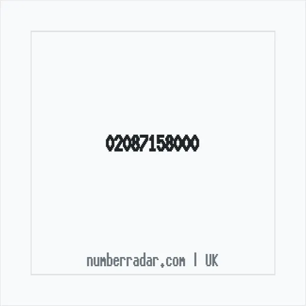 Reverse number check for +44 20 8715 8000 — who called me?