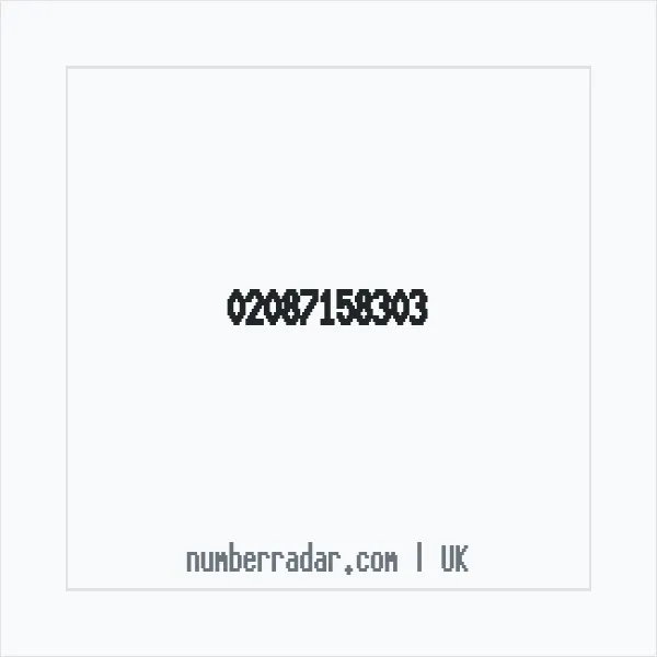 Reverse number check for +44 20 8715 8303 — who called me?