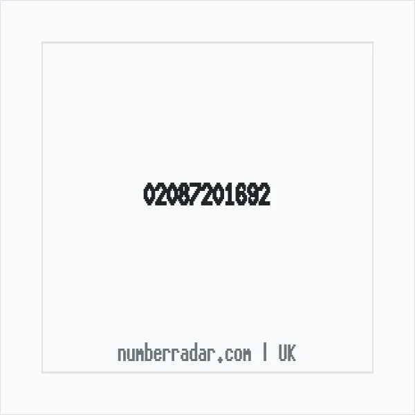 Reverse number check for +44 20 8720 1692 — who called me?