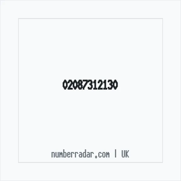 Reverse number check for +44 20 8731 2130 — who called me?