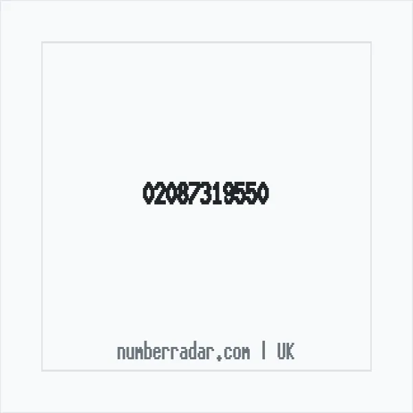 Reverse number check for +44 20 8731 9550 — who called me?