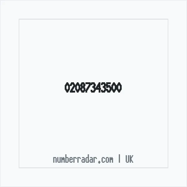Reverse number check for +44 20 8734 3500 — who called me?