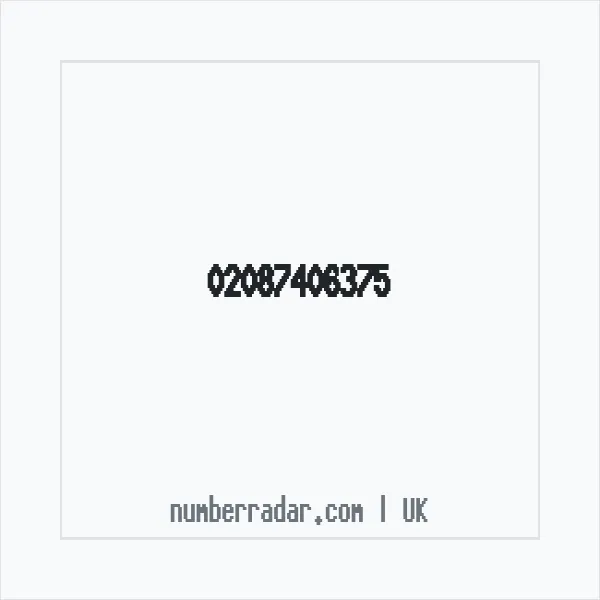 Reverse number check for +44 20 8740 6375 — who called me?