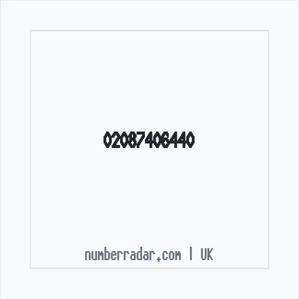 Reverse number check for +44 20 8740 6440 — who called me?