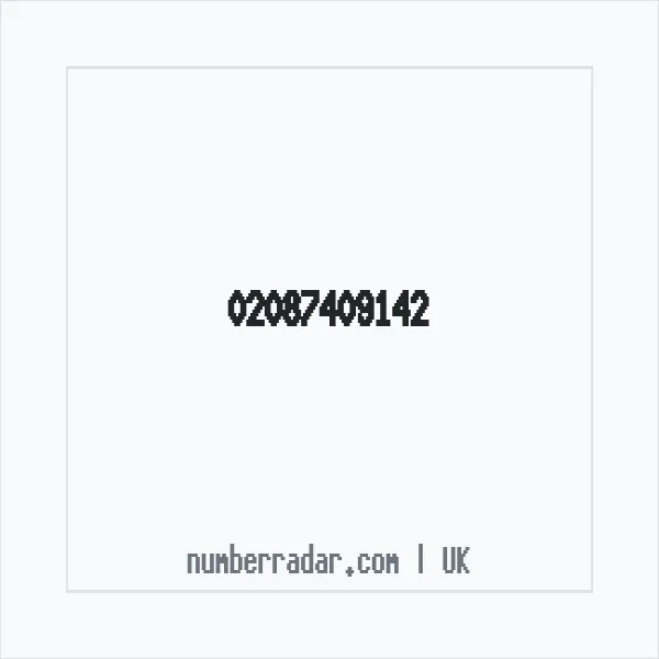 Reverse number check for +44 20 8740 9142 — who called me?