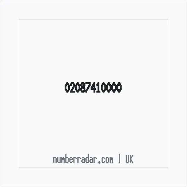 Reverse number check for +44 20 8741 0000 — who called me?