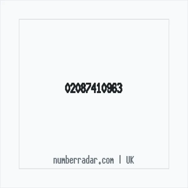 Reverse number check for +44 20 8741 0963 — who called me?