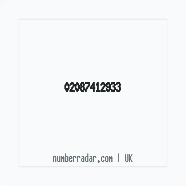 Reverse number check for +44 20 8741 2933 — who called me?