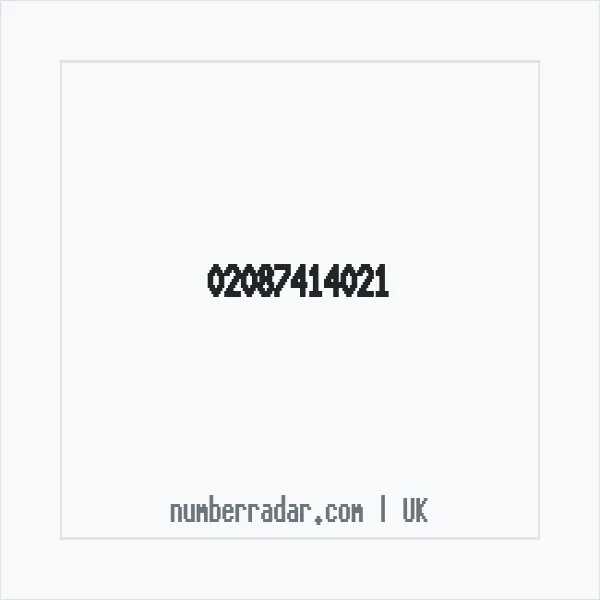 Reverse number check for +44 20 8741 4021 — who called me?
