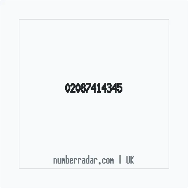 Reverse number check for +44 20 8741 4345 — who called me?