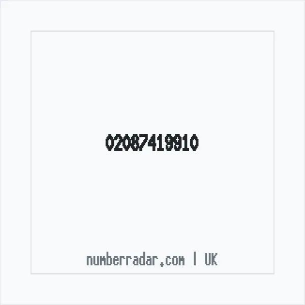 Reverse number check for +44 20 8741 9910 — who called me?