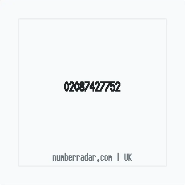 Reverse number check for +44 20 8742 7752 — who called me?