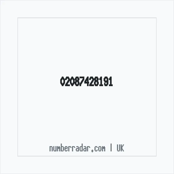 Reverse number check for +44 20 8742 8191 — who called me?